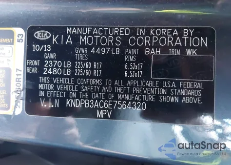 2014 Kia Sportage Lx from USA, damaged, VIN KNDPB3AC6E7564320